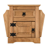Corona 1 Drawer Magazine Side Table - Seconique