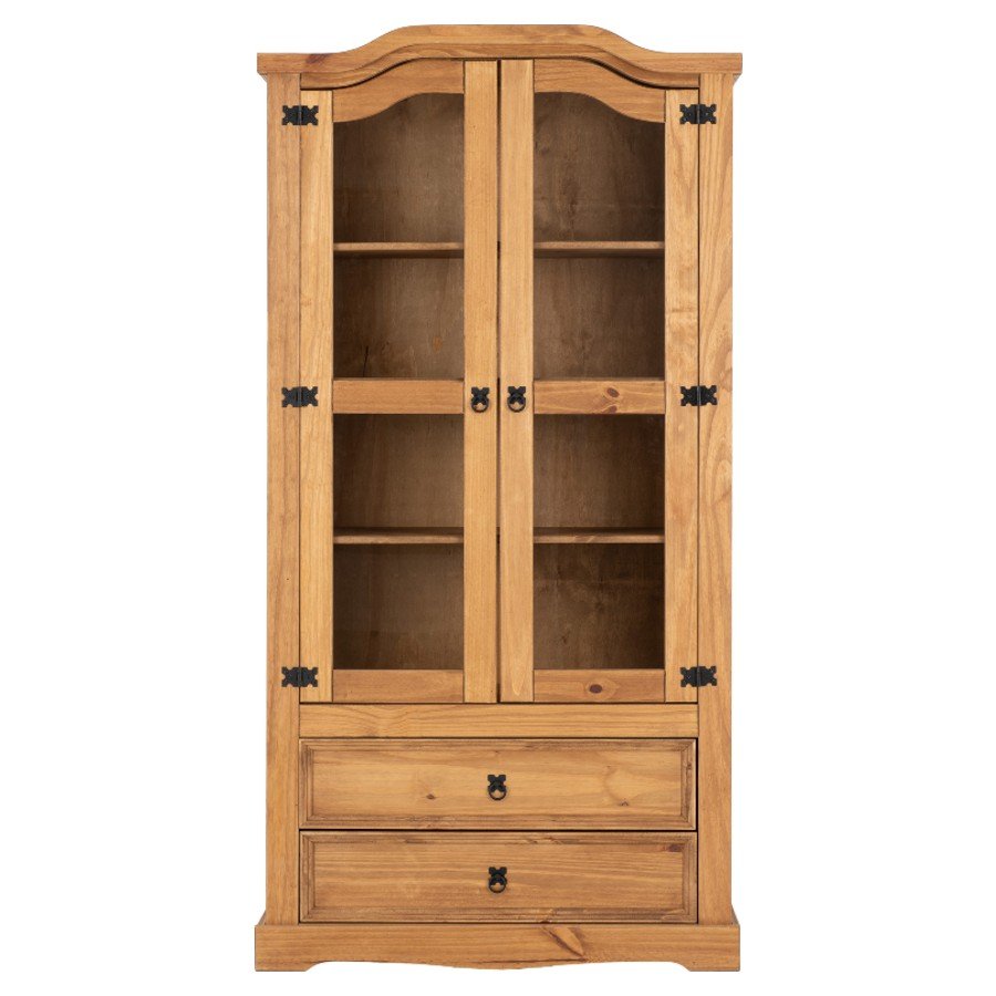 Corona 2 Door 2 Drawer Glass Display Unit - Seconique