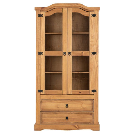 Corona 2 Door 2 Drawer Glass Display Unit - Seconique