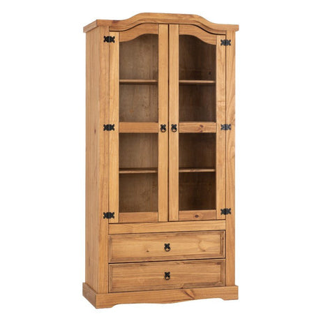 Corona 2 Door 2 Drawer Glass Display Unit - Seconique
