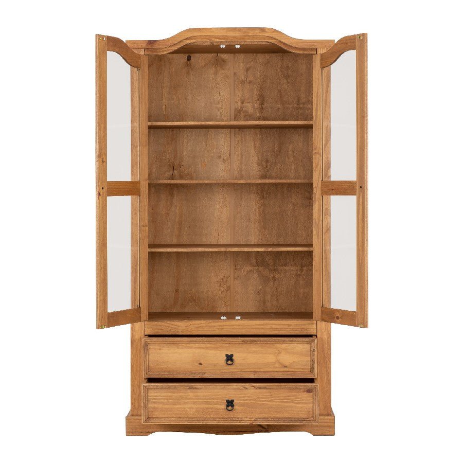 Corona 2 Door 2 Drawer Glass Display Unit - Seconique