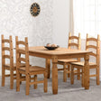 Corona 5ft Dining Table Set with 4 Chairs - Seconique