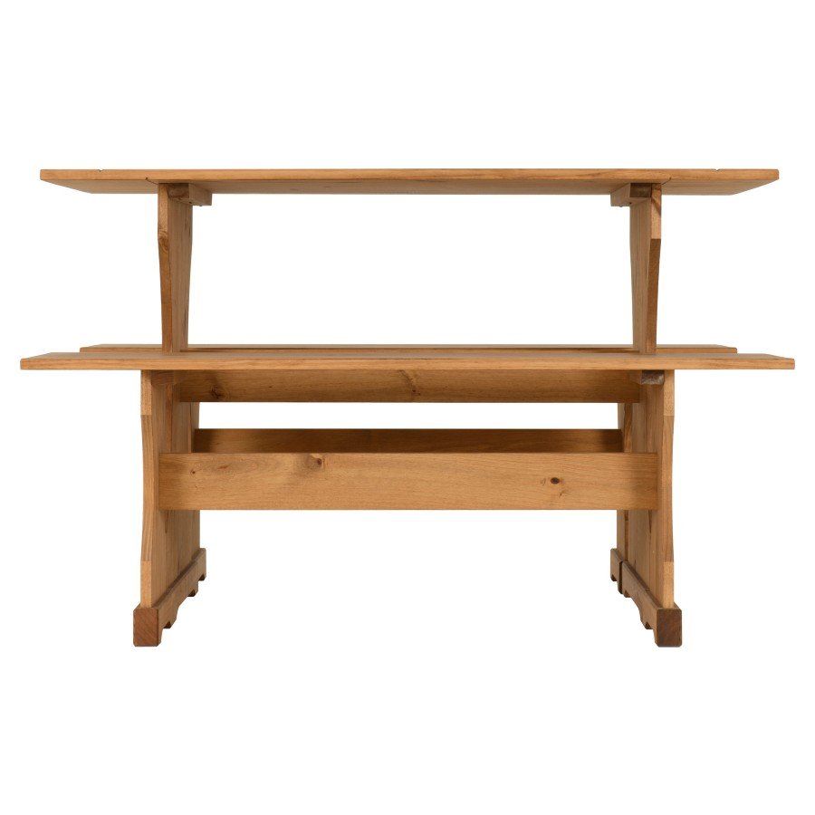 Corona Dinette Table Set with 2 Benches - Seconique