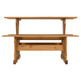Corona Dinette Table Set with 2 Benches - Seconique