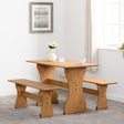 Corona Dinette Table Set with 2 Benches - Seconique