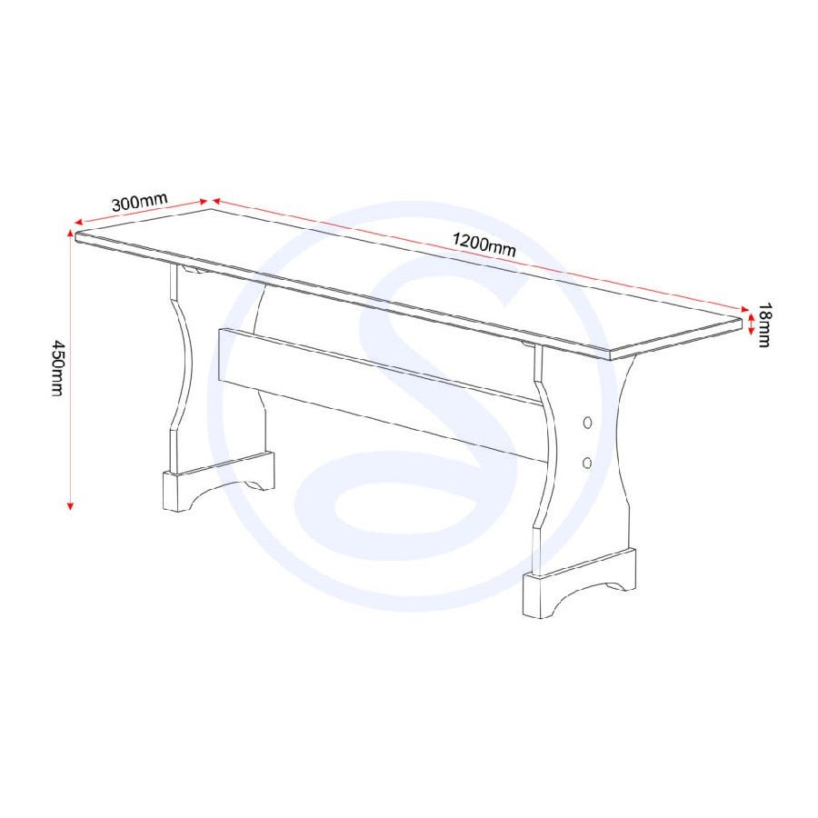 Corona Dinette Table Set with 2 Benches - Seconique