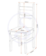 Corona Dining Table and 4 Chairs Set - Seconique