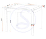 Corona Dining Table and 4 Chairs Set - Seconique