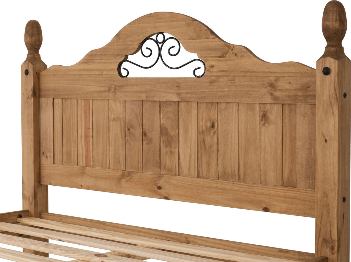 Corona Scroll 4ft 6in Bed High Foot End - Seconique