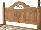 Corona Scroll 4ft 6in Bed High Foot End - Seconique