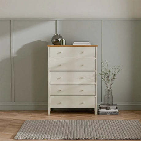 Coxmoor 5 Drawer Wide Chest - Julian Bowen