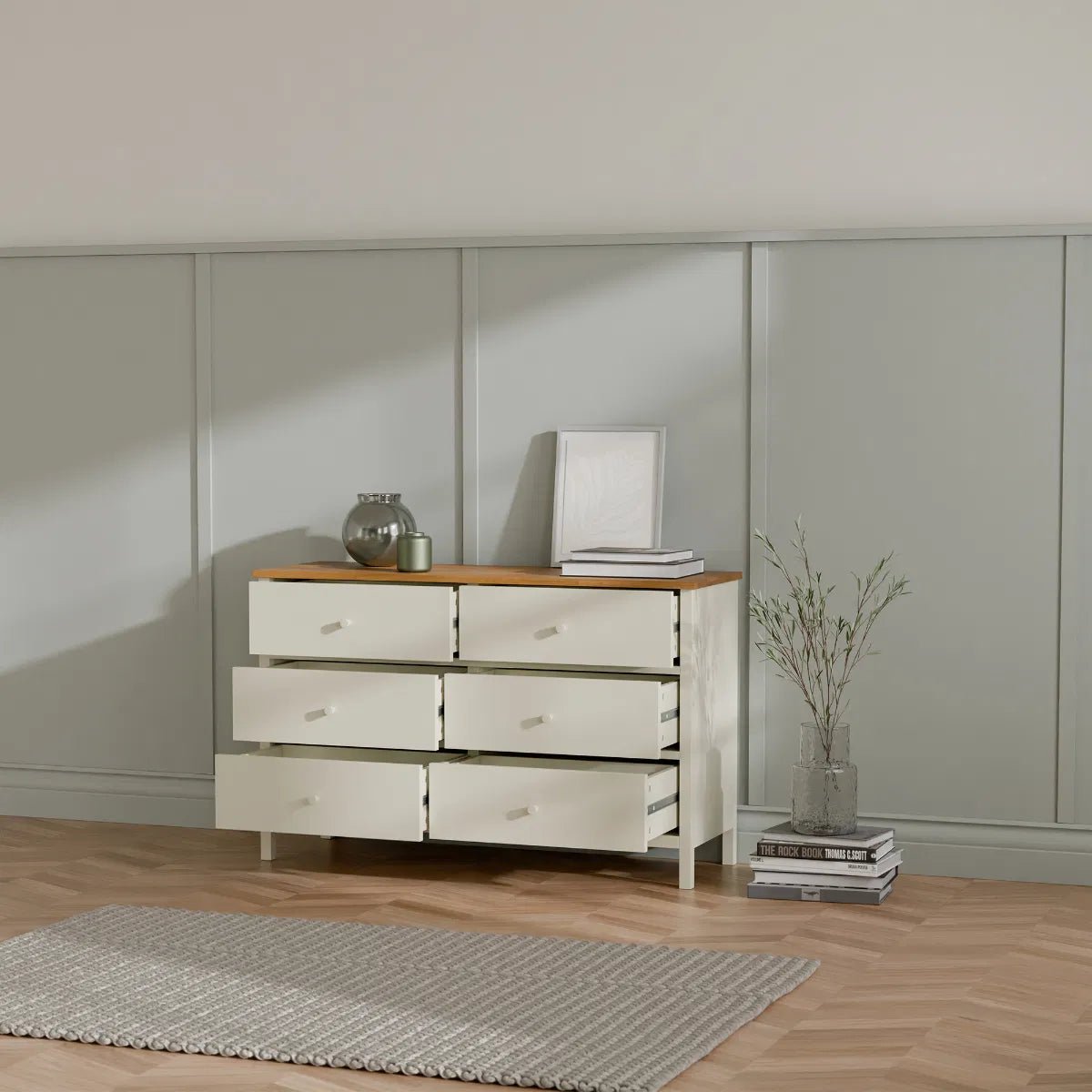 Coxmoor 6 Drawer Wide Chest - Julian Bowen