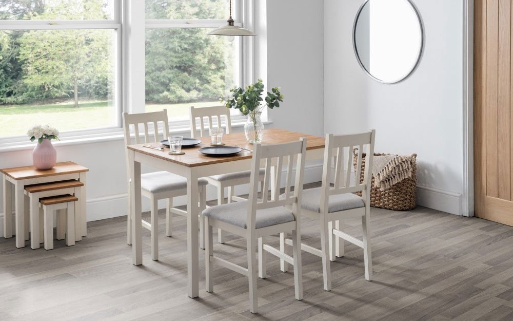 Coxmoor Dining Table, Bench & 2 Chairs - Julian Bowen