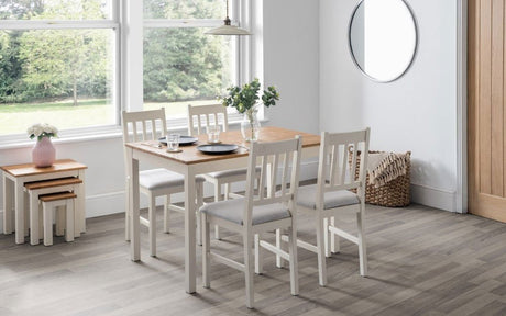 Coxmoor Dining Table, Bench & 2 Chairs - Julian Bowen