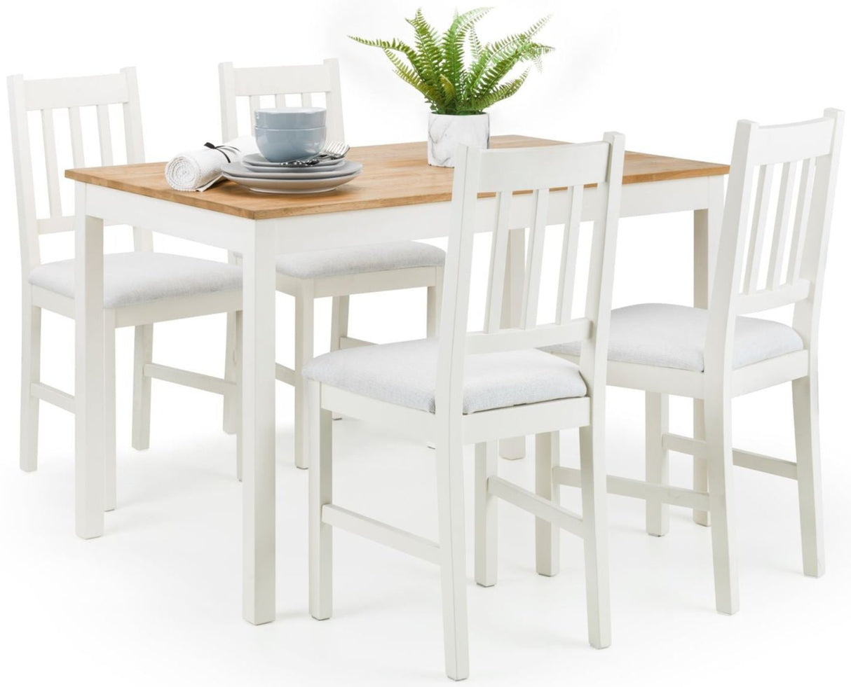 Coxmoor Rectangular Table and 4 Coxmoor Chairs - Julian Bowen