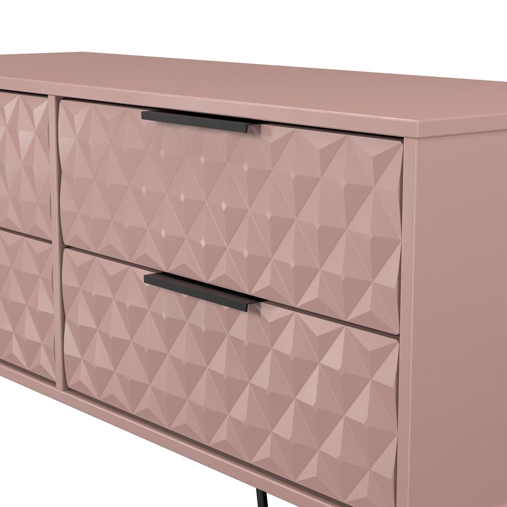 Harlequin 4 Drawer Bed Box with Black Hairpin Legs
