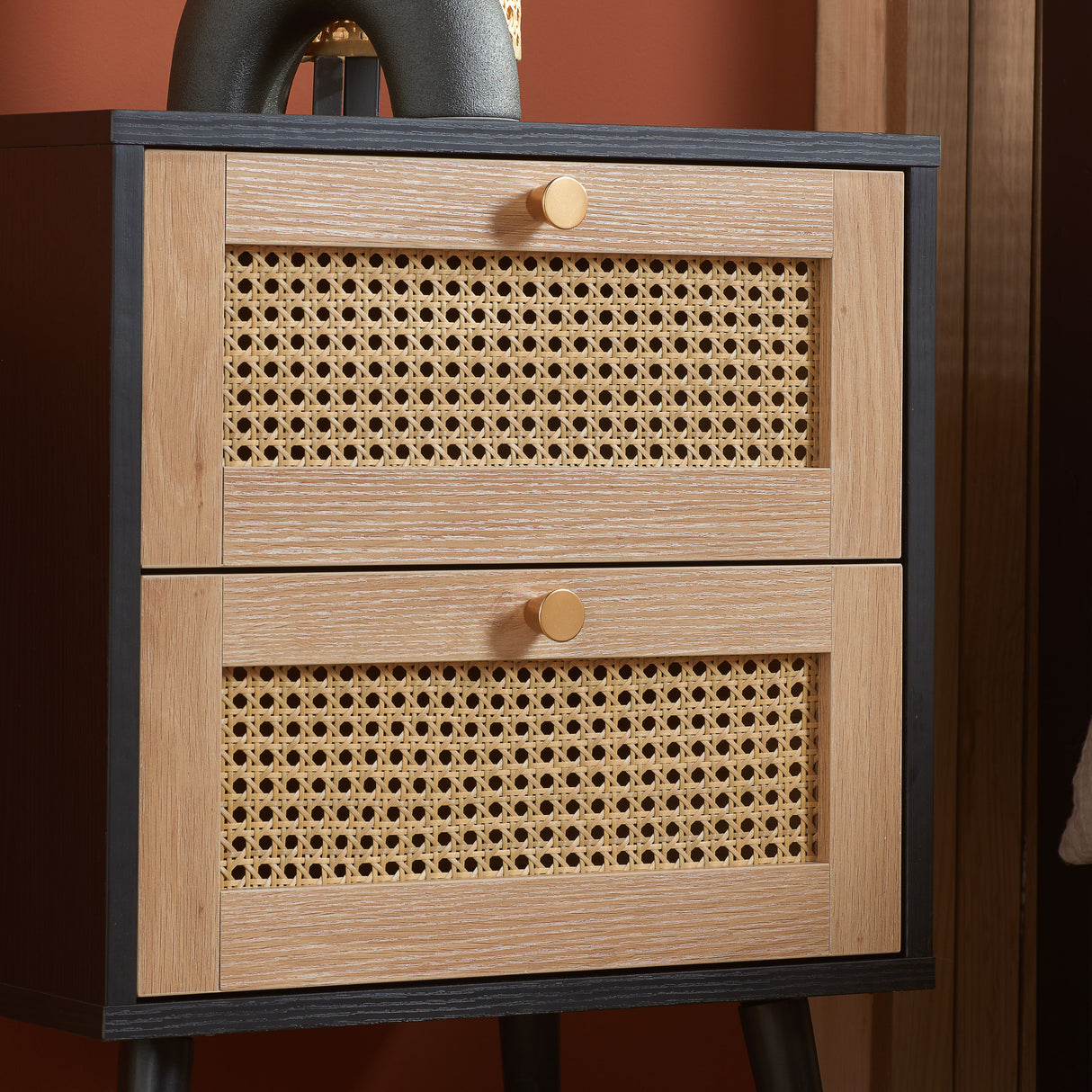 Croxley 2 Drawer Bedside Table - Birlea