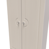 Crystal Ash 2 Door 2 Drawer Wardrobe - Welcome Furniture