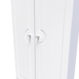 Crystal Ash 2 Door 2 Drawer Wardrobe - Welcome Furniture