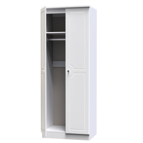 Crystal Ash 2 Door Wardrobe - Welcome Furniture
