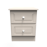 Crystal Ash 2 Drawer Bedside Cabinet - Welcome Furniture