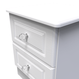 Crystal Ash 2 Drawer Bedside Cabinet - Welcome Furniture