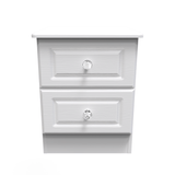 Crystal Ash 2 Drawer Bedside Cabinet - Welcome Furniture