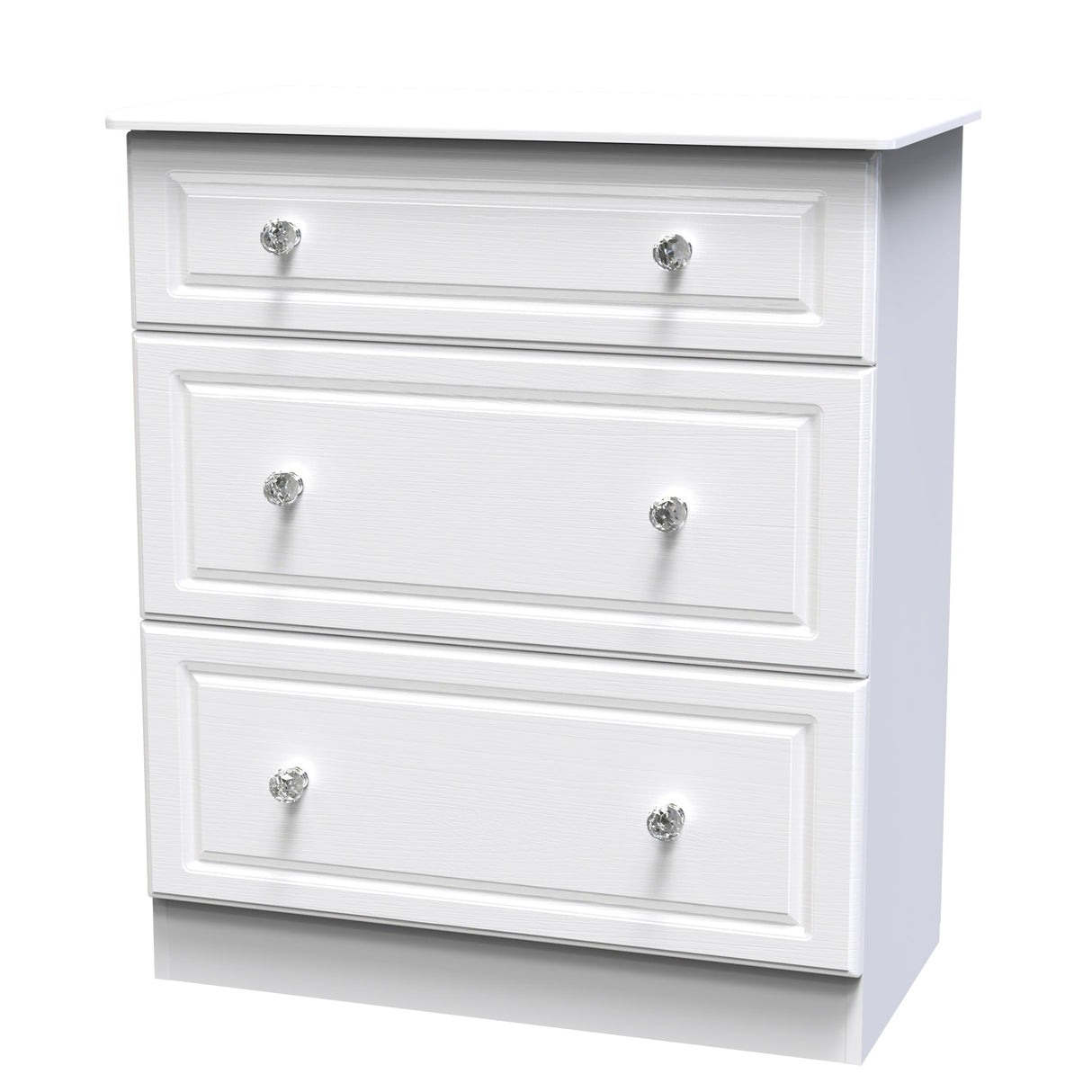 Crystal Ash 3 Drawer Deep Chest - Welcome Furniture