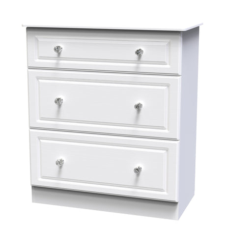 Crystal Ash 3 Drawer Deep Chest - Welcome Furniture