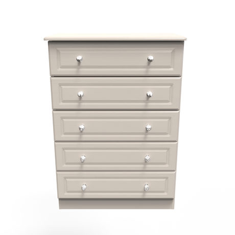 Crystal Ash 5 Drawer Chest - Welcome Furniture