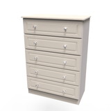 Crystal Ash 5 Drawer Chest - Welcome Furniture
