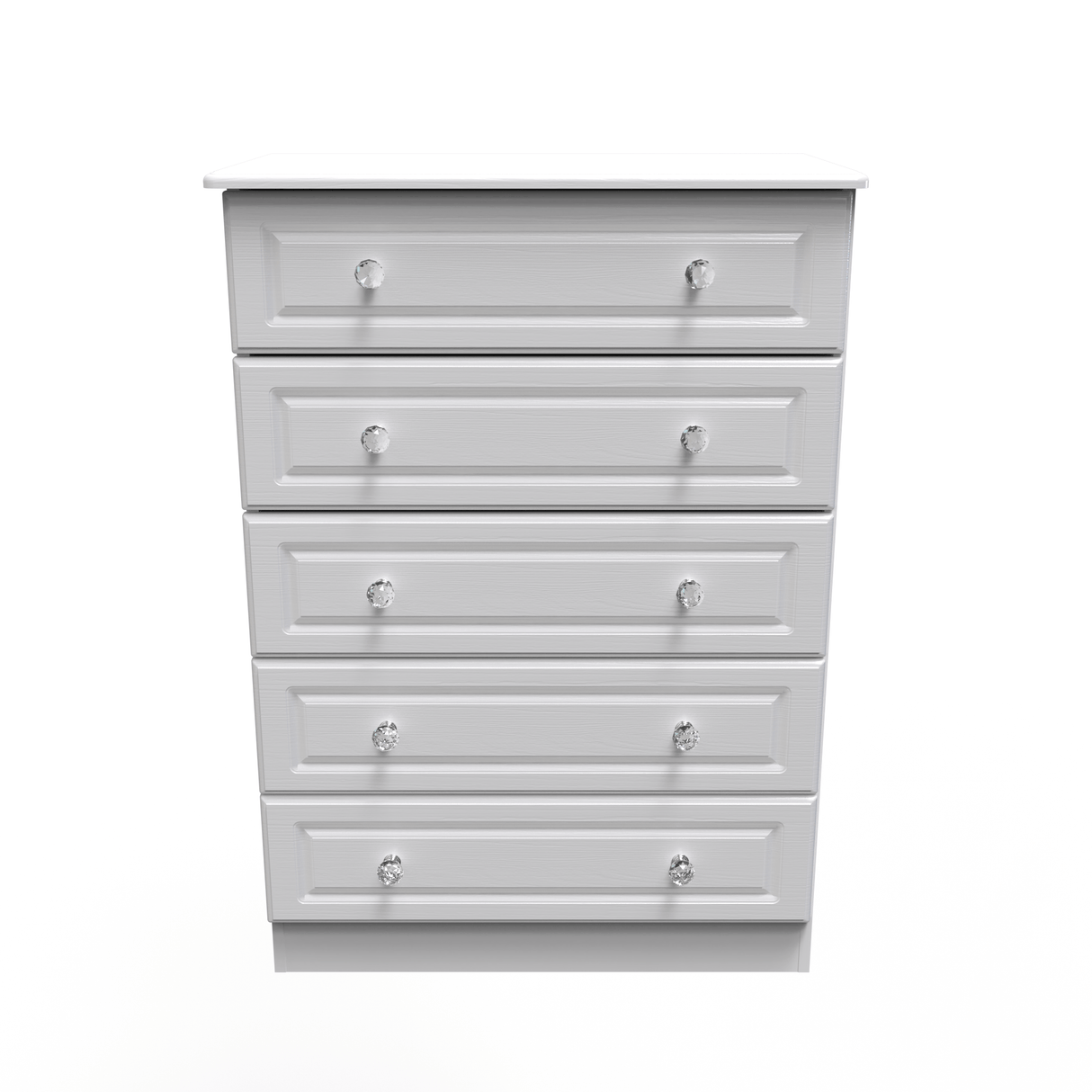 Crystal Ash 5 Drawer Chest - Welcome Furniture