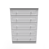 Crystal Ash 5 Drawer Chest - Welcome Furniture