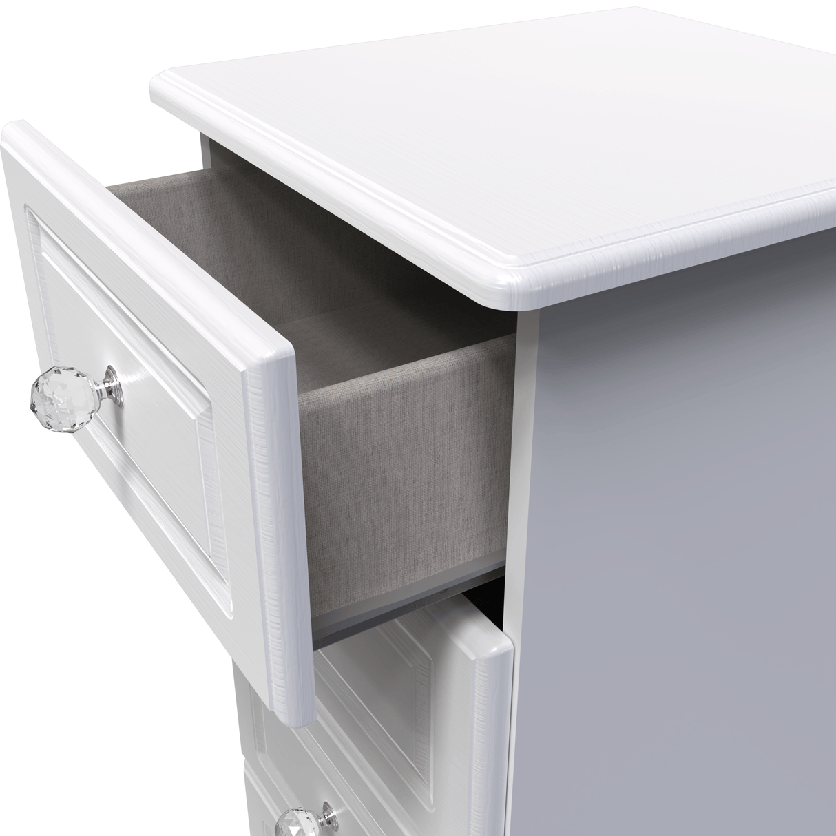 Crystal Ash 5 Drawer Tallboy - Welcome Furniture
