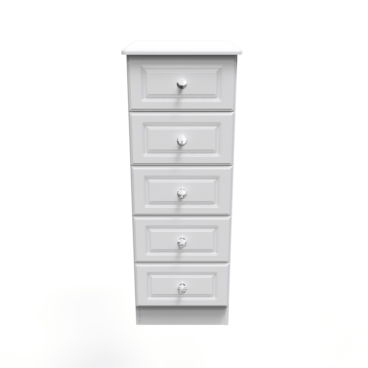 Crystal Ash 5 Drawer Tallboy - Welcome Furniture