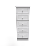 Crystal Ash 5 Drawer Tallboy - Welcome Furniture
