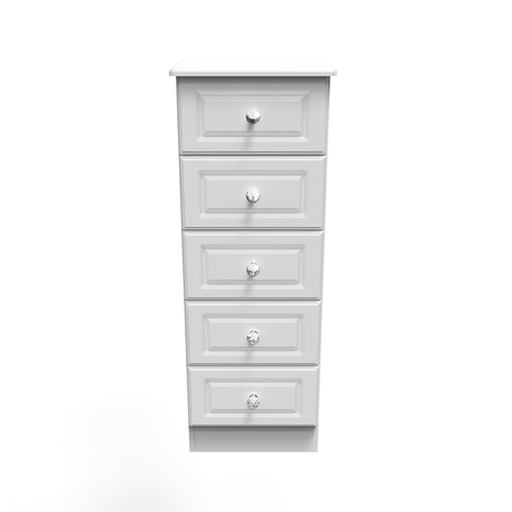 Crystal Ash 5 Drawer Tallboy - Welcome Furniture
