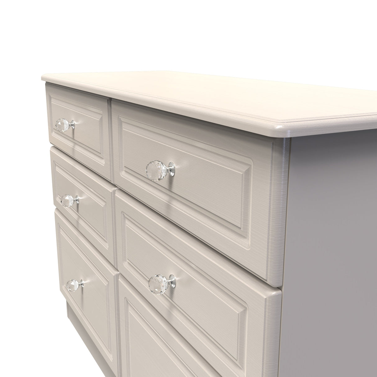 Crystal Ash 6 Drawer Midi Chest - Welcome Furniture