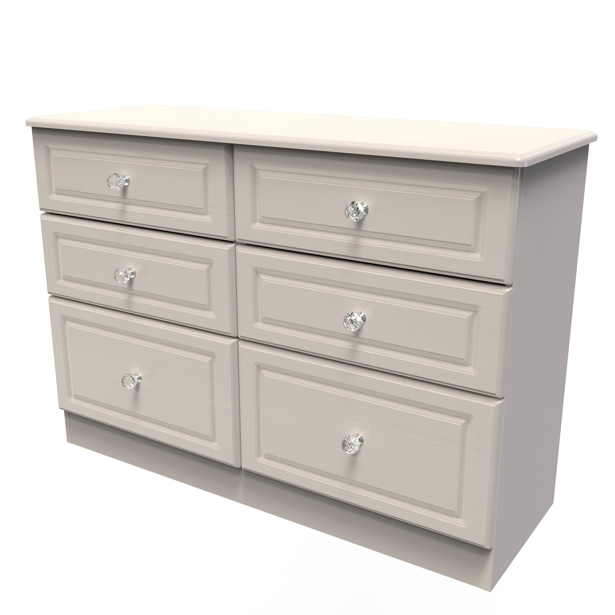 Crystal Ash 6 Drawer Midi Chest - Welcome Furniture