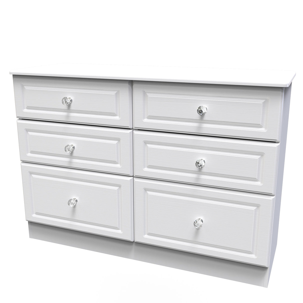 Crystal Ash 6 Drawer Midi Chest - Welcome Furniture
