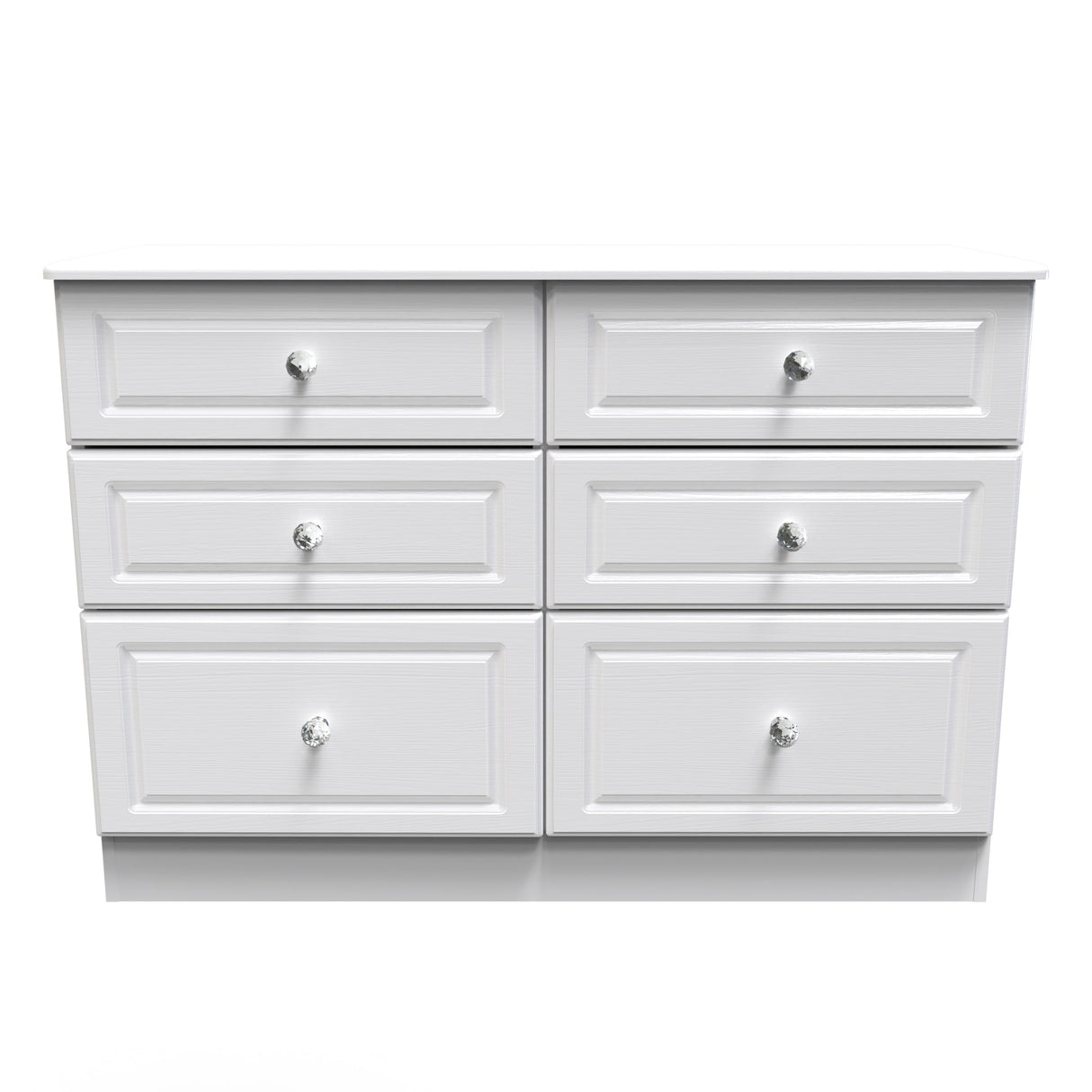 Crystal Ash 6 Drawer Midi Chest - Welcome Furniture