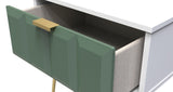 Cube 1 Drawer Bedside Cabinet with Gold Hairpin Legs - Welcome Furniture