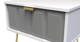Cube 1 Drawer Bedside Cabinet with Gold Hairpin Legs - Welcome Furniture