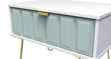 Cube 1 Drawer Midi Chest with Gold Hairpin Legs - Welcome Furniture