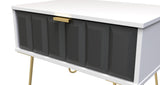 Cube 1 Drawer Midi Chest with Gold Hairpin Legs - Welcome Furniture