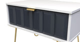 Cube 1 Drawer Midi Chest with Gold Hairpin Legs - Welcome Furniture