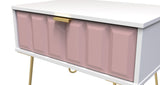 Cube 1 Drawer Midi Chest with Gold Hairpin Legs - Welcome Furniture