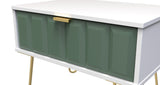 Cube 1 Drawer Midi Chest with Gold Hairpin Legs - Welcome Furniture