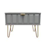 Cube 1 Drawer Midi Chest with Gold Hairpin Legs - Welcome Furniture