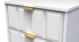 Cube 2 Drawer Bedside Cabinet with Gold Hairpin Legs - Welcome Furniture